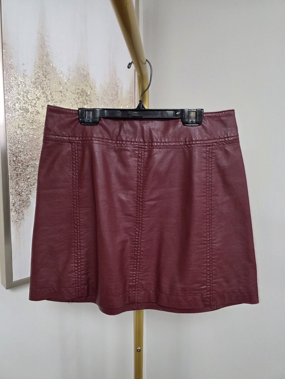 Free People Faux Leather Skirt